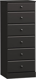 Prepac Astrid Tall Black Dresser by PREPACRTASTORAGEFURNITURE