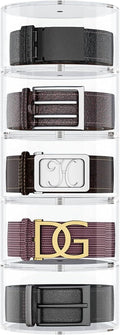 NIUBEE Belt Organizer, Acrylic 5 Layers Belt Case Storage Holder and Display by NIUBEE