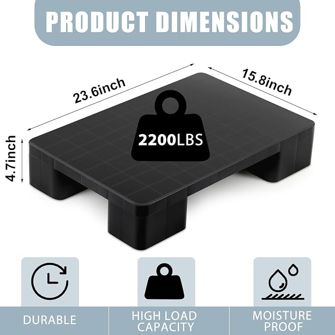 1 Pcs Plastic Pallet for Basement Storage Easy Stack Lightweight Floor Pallet - Image 2