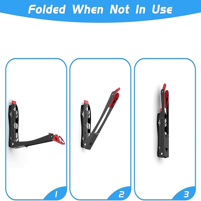 WALMANN BIKEPAL No Lifting Wall Mounted Swivel Bike Rack, Bike Wall Hangers - Image 8