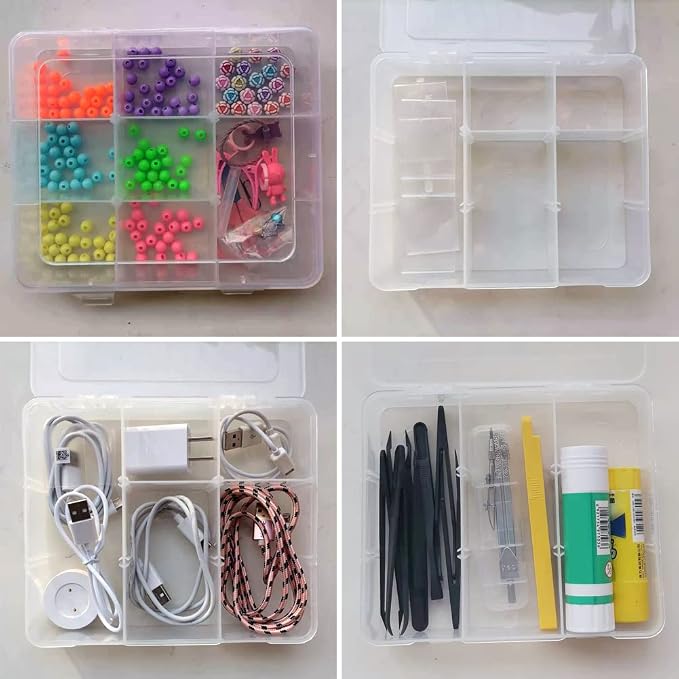 9 Grids 2 Pack Plastic Storage Compartment Organizer Container - Image 6