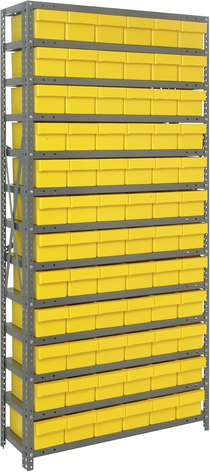 Quantum Storage Systems 1275-601YL Solid Heavy Duty 13 Shelves 72 Super Tuff by QuantumStorageSystems