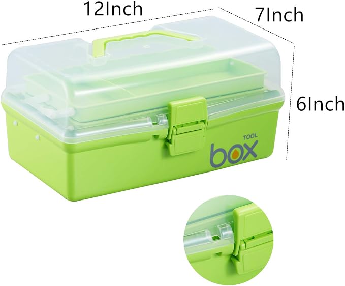 12'' Three-Layer Clear Plastic Storage Box/Tool Box - Image 2