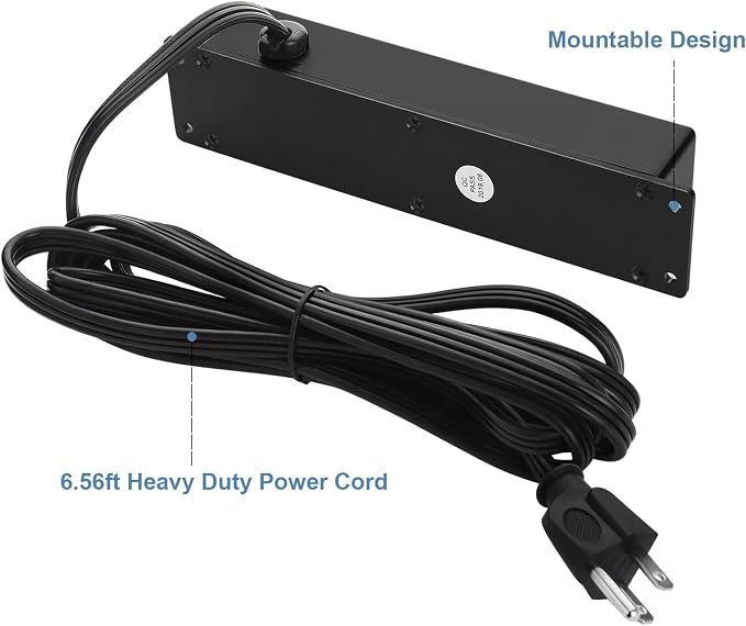 2Pack Wall Mount Power Outlet Strip, 4 Outlet Mountable Power Strip - Image 5