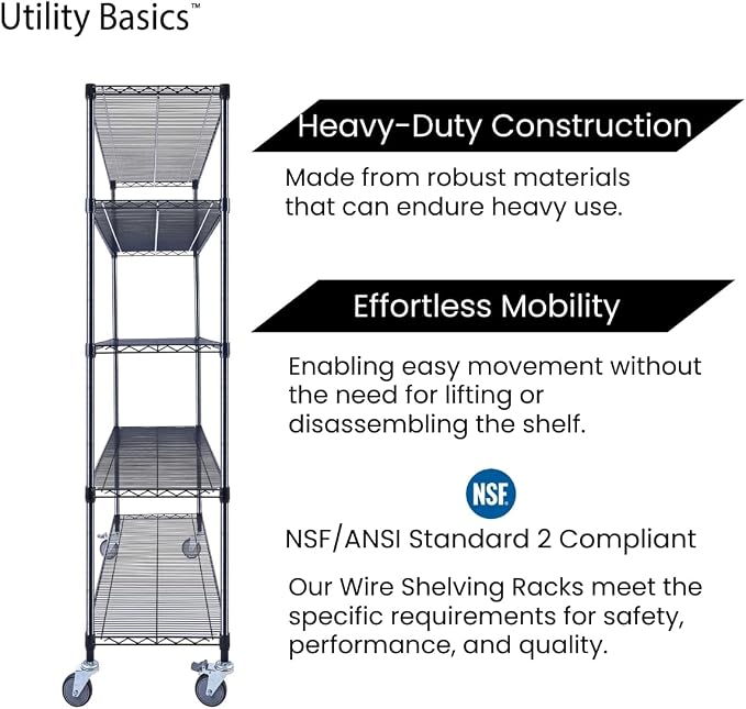 NSF Commercial 4-Tier Wire Shelving - Image 9