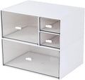 Desk Organizer with 4 Drawers, Makeup Organizer, Desktop Storage Box, Cosmetics by MILULUGO