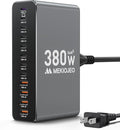 Aluminum Alloy 380W Charging Station Fast USB C Charger Block 12 Ports 65W by MEKIOJEO