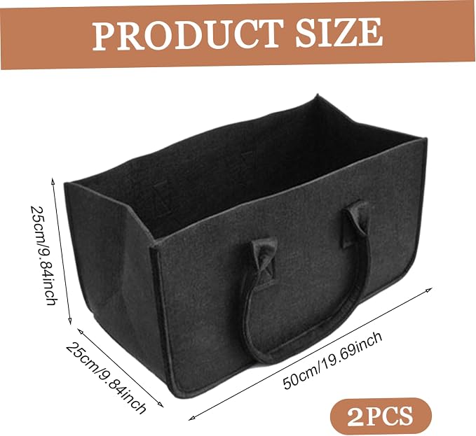 Felt Storage Bins 2Pcs 20x10x10 Inch Large Capacity Felt Basket - Image 2
