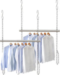 Hanging Closet Rod, Adjustable Width and Height Closet Rods Extender, 17-28inch by FOTRIC