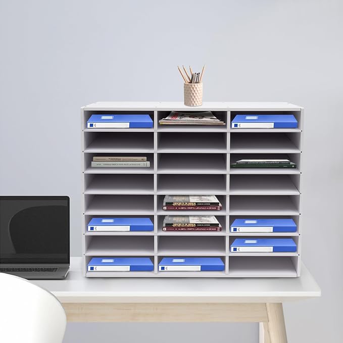 Mail Sorter Organizer, 24 Compartments Mailbox - Image 4