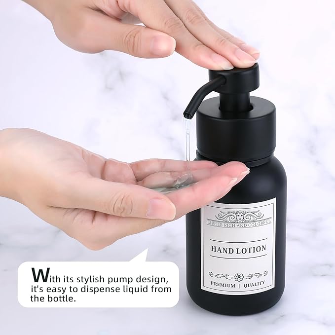 Black Glass Soap Dispenser Wall Mount - Image 2