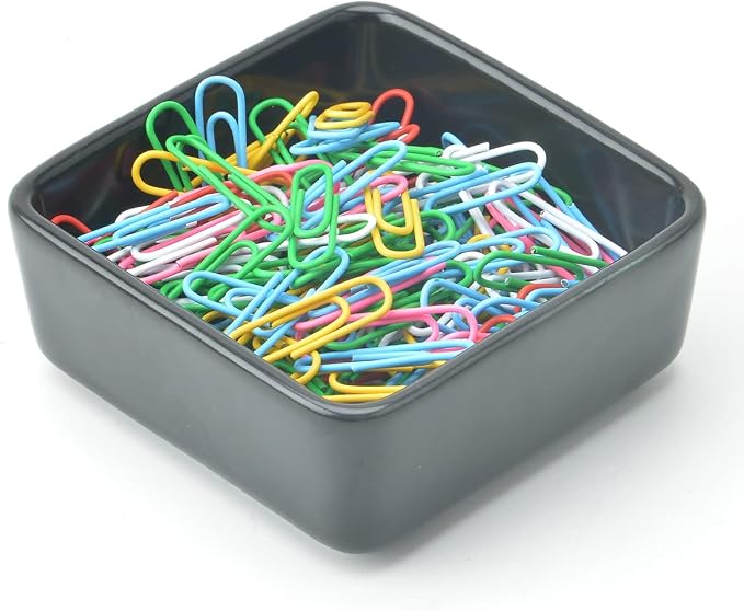 2 PCS Ceramic Paper Clip Organizer, Square Dispenser - Image 3