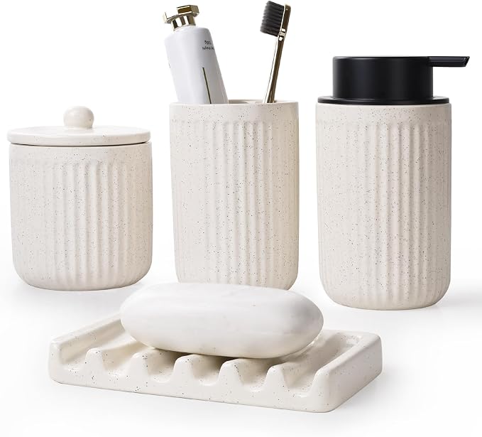 BosilunLife Ceramic Bathroom Accessories Set by BosilunLife