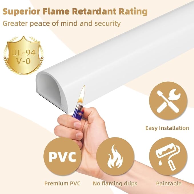 78" Side Open Cord Hider for Wall Mounted Tv, Extension Cable Cover to Hide - Image 4