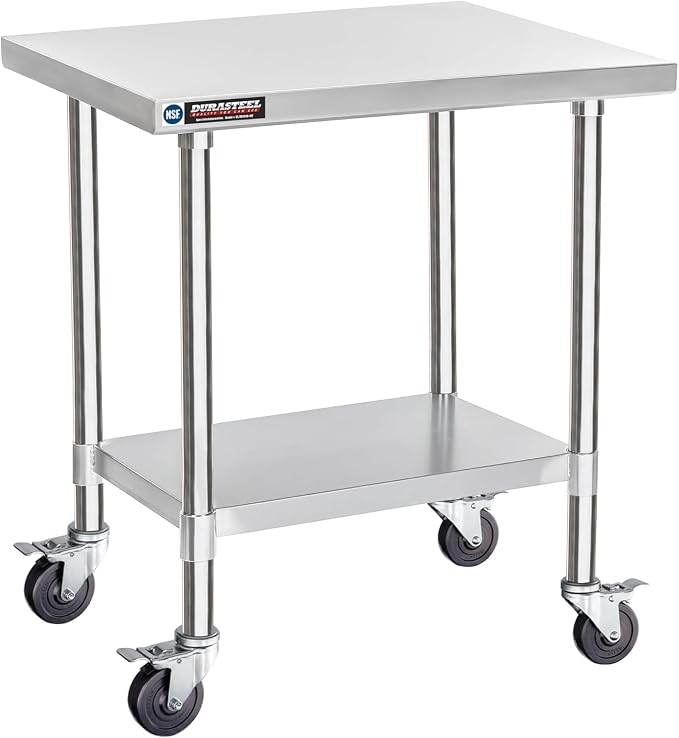DuraSteel 30x24 NSF Stainless Steel Cart Work Table by DuraSteel