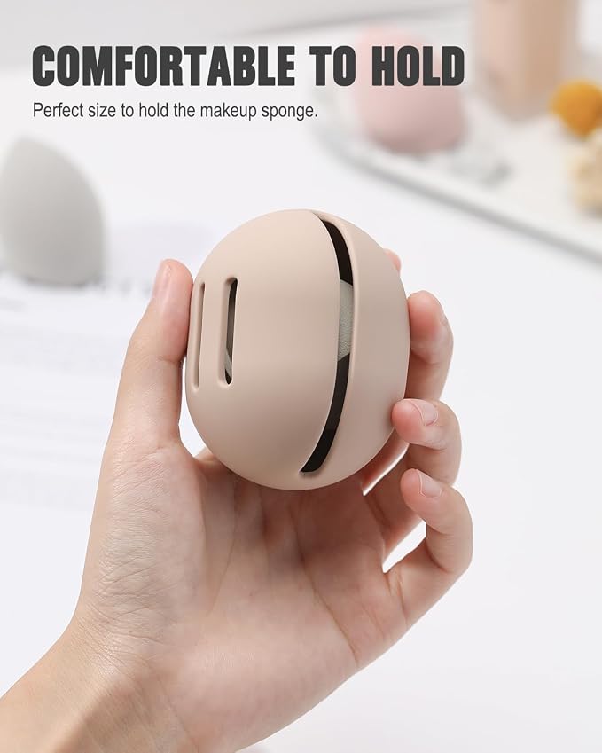 FERYES 2 PCS Makeup Sponge Holder – Shatterproof Eco-Friendly Silicone Beauty - Image 3