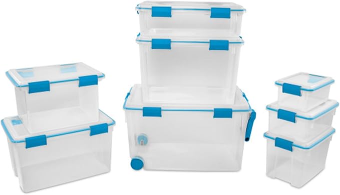Sterilite 4-Pack Gasket Box, Weather-Resistant Storage Bins - Image 9