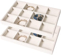 Coward 2PC Stackable 12 Grids Jewelry Organizer Tray Bracelet Display Stand by FocusOnJewelryDisplay15yrs