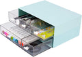 Desktop Organiser with 5 Drawers, Stackable Plastic Storage Box on Desk by OSteedWares