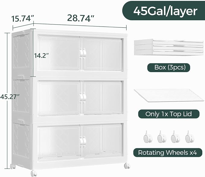 540QT Extra Large Stackable Storage Bins - Image 2