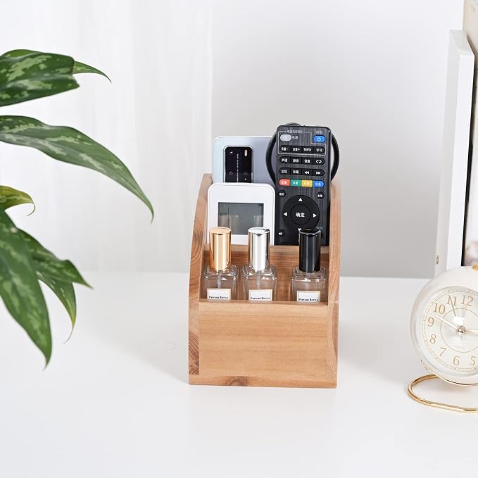 Vintage Wooden Mail Sorter Rustic Wood Desk Organizer - Image 5