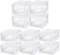 Sterilite 27 Qt and 16 Qt Clear Plastic Stackable Organizer Drawers by Sterilite