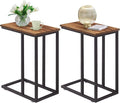 VECELO C Shaped End Side Table for Sofa Couch and Bed Snack TV Tray for Living by VECELO