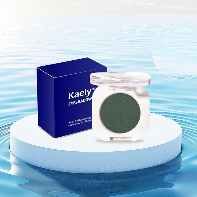 Green Single Matte Eyeshadow Makeup, Neutral Powde Eye Shadow - Image 7