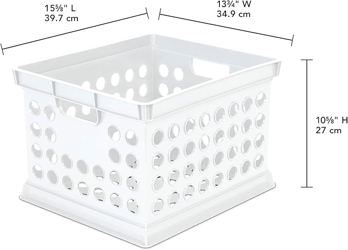 Sterilite Stackable Plastic Storage Crate Bin Organizer File Box - Image 2