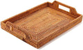 Hand-Woven Rattan Serving Tray by YANGQIHOME