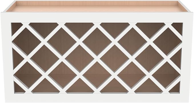 Solid Wood RTA Wall Cabinet Wine Bottle Rack - Image 4