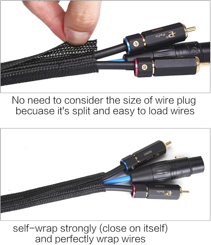 Alex Tech 25ft - 1 inch Cord Protector Wire Loom Tubing Cable Sleeve Split - Image 2