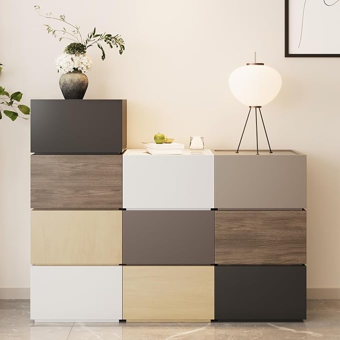 Modular Stackable Drawers, Modern Nightstand Modular Storage Bins by Svimi
