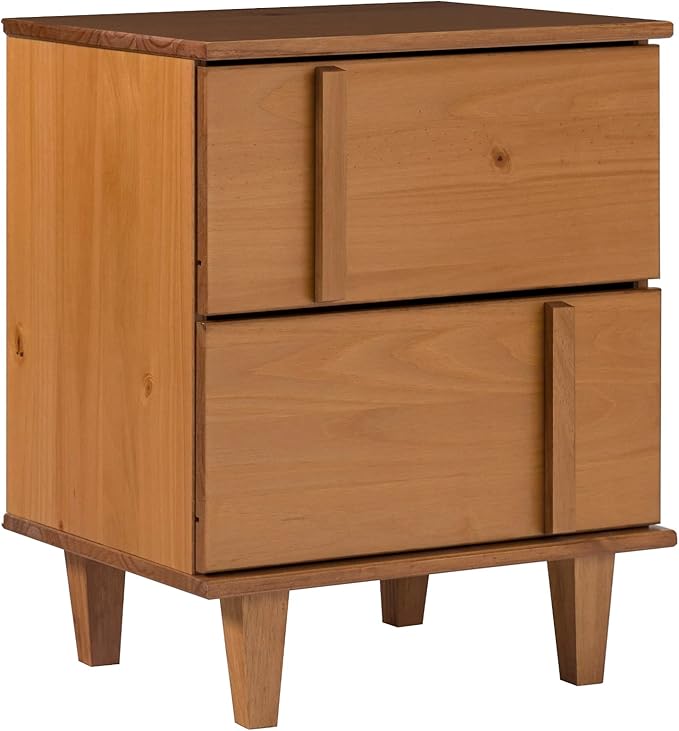 Walker Edison Sprague Contemporary Detailed Drawer Solid Wood Nightstand by WalkerEdison