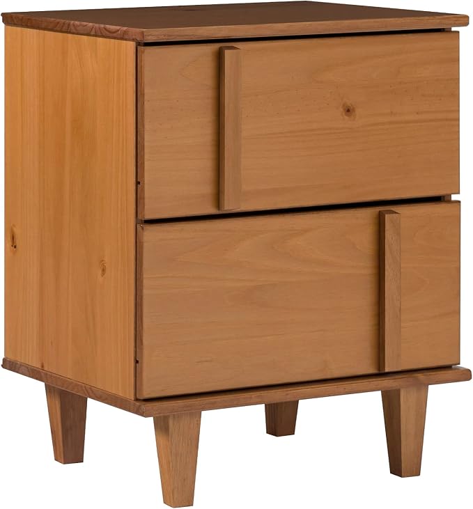 Walker Edison Sprague Contemporary Detailed Drawer Solid Wood Nightstand - Image 6