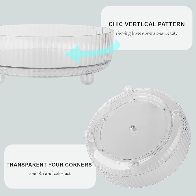 Anyoifax 360 Rotating Makeup Organizer Perfume Tray Skincare Holder Spinning - Image 4