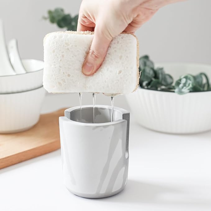 Selegna Diatomite Stone Sponge Caddy – Quick Drying Diatomaceous Earth Sink - Image 2