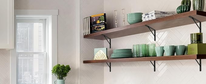 12 Pack L8 x H 6" Black Heavy Duty Shelf Brackets - Image 8