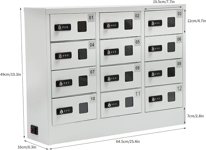 12 Slot Cellphone Charging Station, Locker Charging Station - Image 2