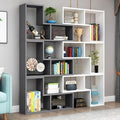 Expandable Bookcase with Adjustable Width, Wooden Room Divider Bookshelf by Unknown
