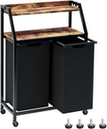 Laundry Hamper, Laundry Sorter 2 Section, Rolling Laundry Basket by Timberer