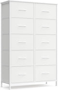 SONGMICS Dresser for Bedroom, Chest of Drawers, 10 Non-Woven Fabric Drawers by SONGMICSbySONGMICSHOME