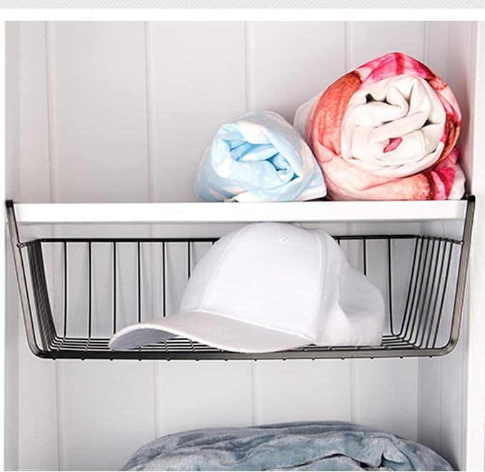 Undershelf Storage Basket Under Shelf Wire Basket Household Metal Under Shelf - Image 3