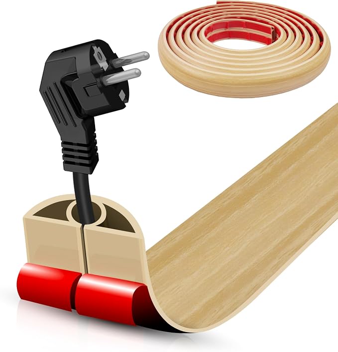 Floor Cord Cover Self Adhesive Cord Hider, 10FT Cable Management, Extension by DBHXXMB-HH
