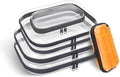 Clear Hard Plastic Zipper Case, Transparent Double Zippers Hard Pouch by Unknown