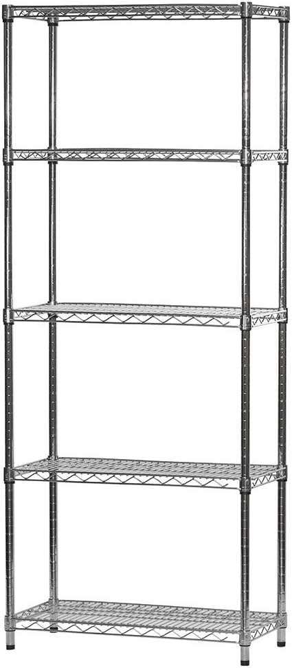Shelving Inc. 14"d x 30" w x 72" h Chrome Wire Shelving by ShelvingInc