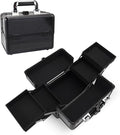 Large Makeup Train Case Cosmetic Organizer Case Makeup Box Portable Make Up by Unknown