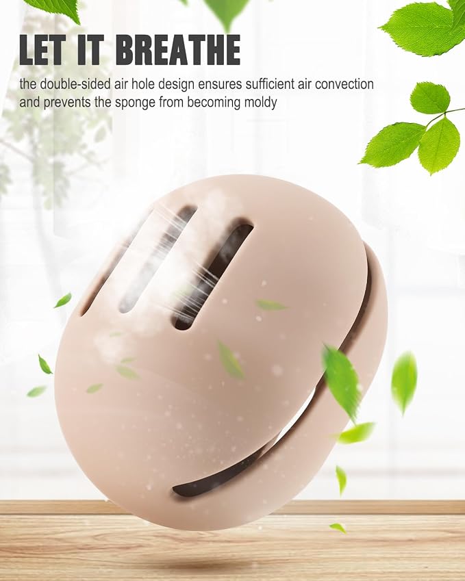 FERYES 2 PCS Makeup Sponge Holder – Shatterproof Eco-Friendly Silicone Beauty - Image 4