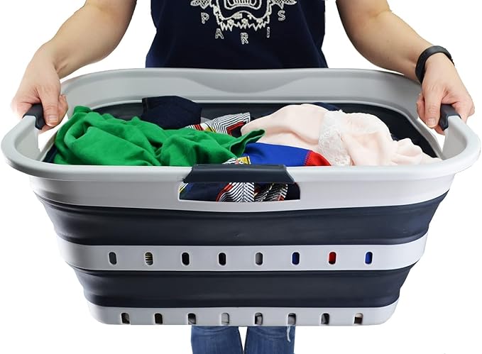 SAMMART 42L Collapsible Plastic Laundry Basket - Image 7