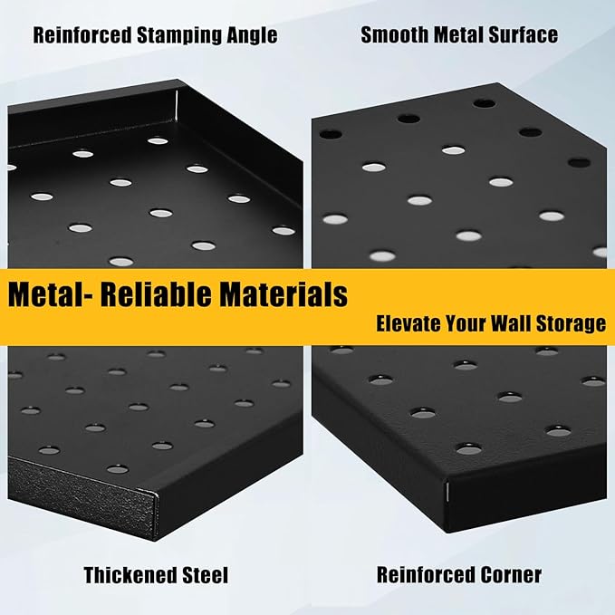 PBHEPJ 6 Pcs Metal Pegboard Panels, Heavy Duty Peg Boards - Image 7